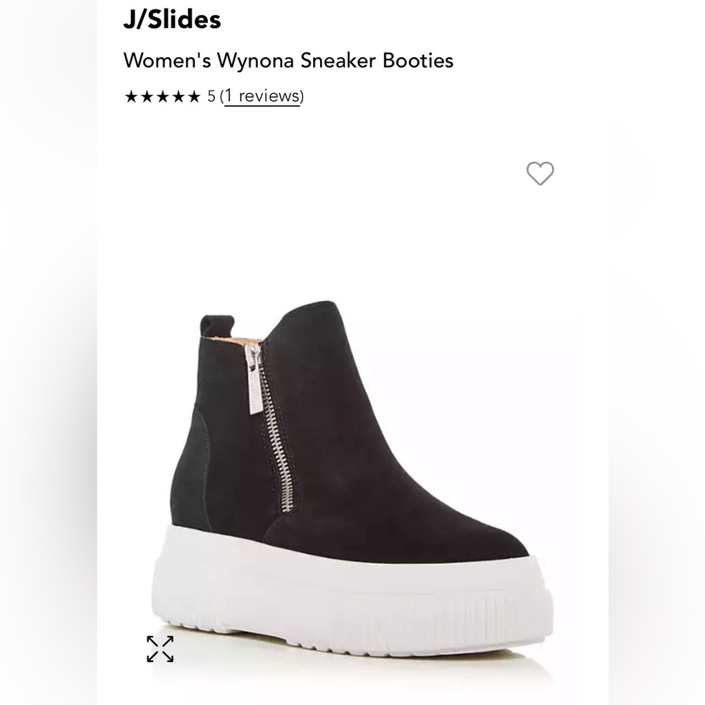 J Slides Wyona Water proof wedge sneaker NWOT Black Suede size 9